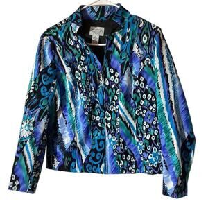 Molly & Maxx Women's Petite Multicolor Blazer Jacket Size PS Casual Tailored